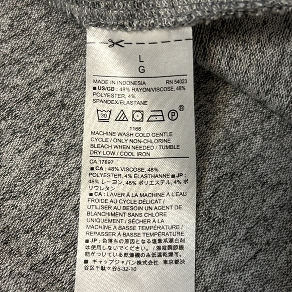 BANANA REPUBLIC long cardigan duster robe kimono style self tying belt grey lge - Picture 7 of 14